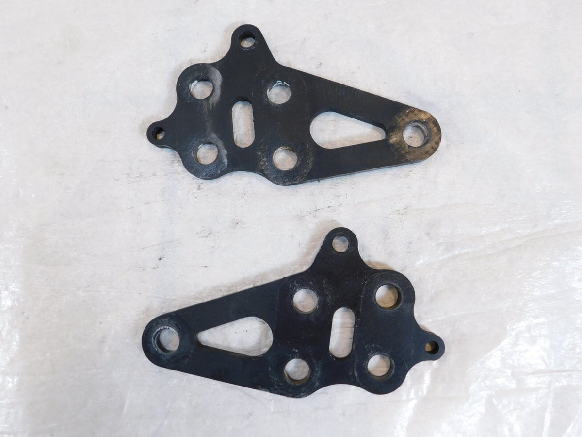 Pair Black 2008-2016 Polaris Victory Vision Engine Motor Mount Rear Brackets - C3 Cycle
