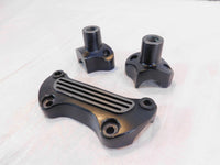 Harley Davidson Sportster 883 & 1200 & Dyna Black Handlebar Bar Riser Clamps