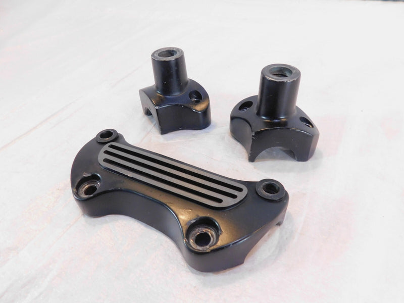 Harley Davidson Sportster 883 & 1200 & Dyna Black Handlebar Bar Riser Clamps