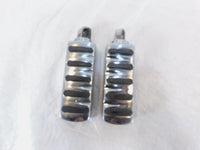 Harley Touring FXR Dyna Sportster & Softail Chrome & Rubber Footpegs Footrests - C3 Cycle