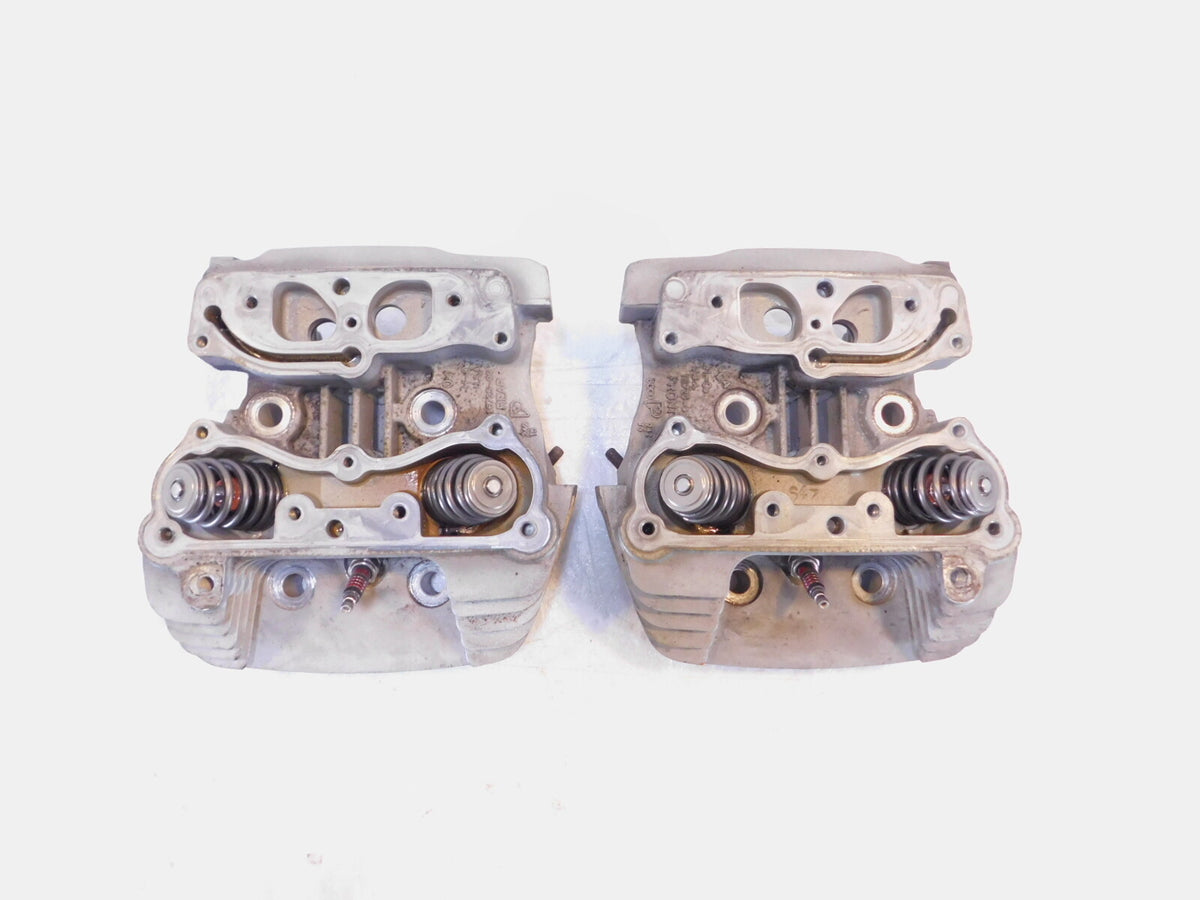 2005 05 Harley Davidson Softail Silver Motor Engine Cylinder Heads w/ Valves - C3 Cycle