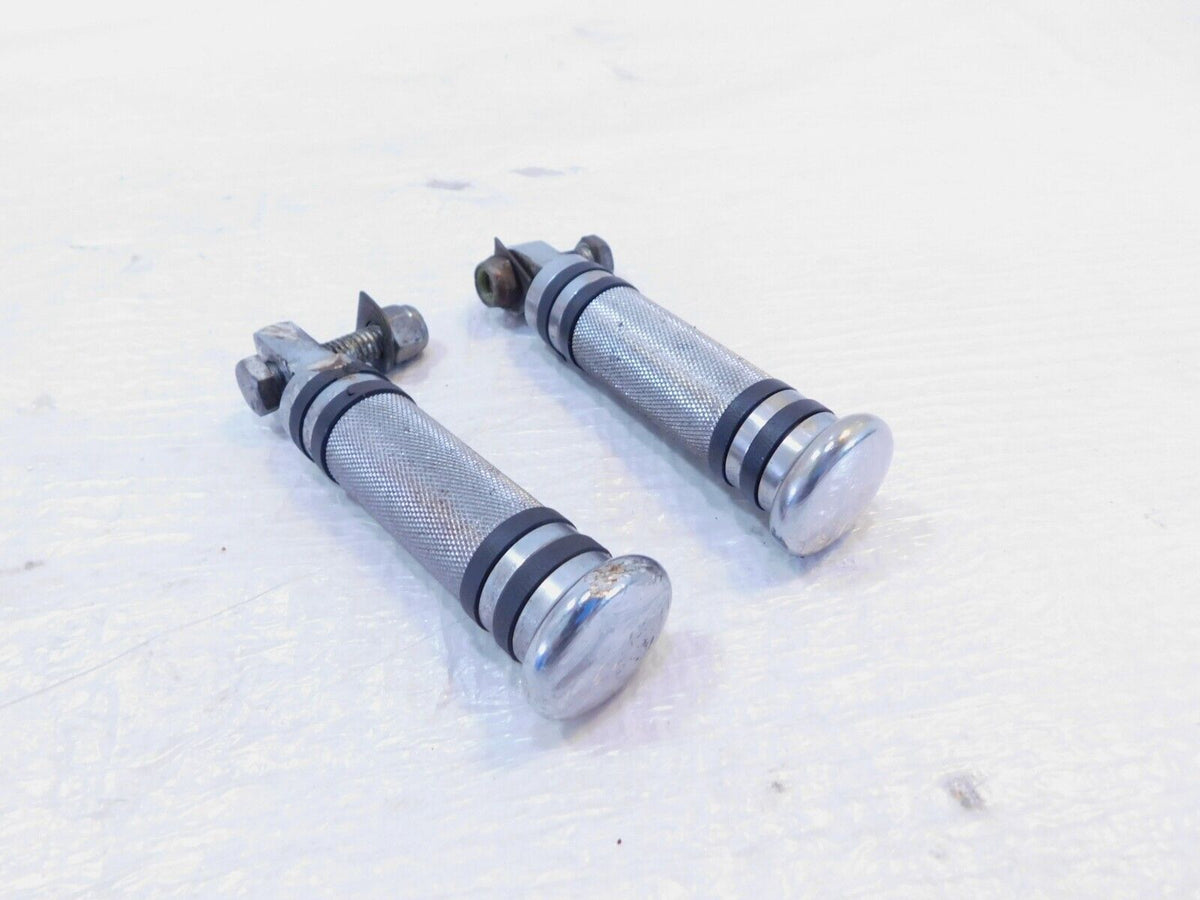 Harley Touring FXR Dyna Sportster & Softail Chrome & Band Footpegs Footrests - C3 Cycle