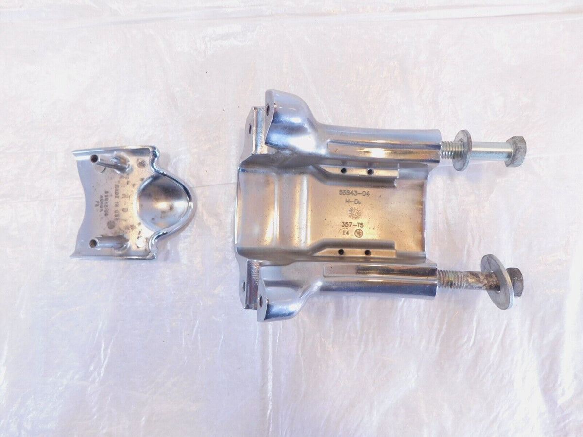 Harley Sportster 883 1200 Custom Chrome Handlebar Riser Mount Bracket & Cover - C3 Cycle