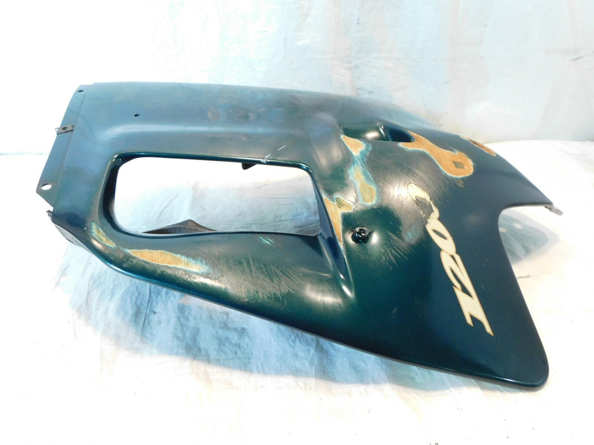 1991-1995 Triumph Trophy 4 1200 Green Left Lower Fairing Cowling Panel - C3 Cycle