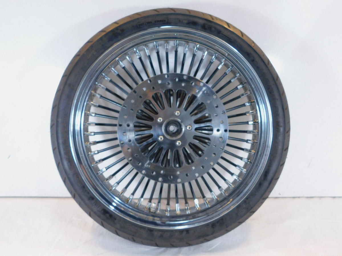 Harley Davidson EVO Touring Electra Glide Chrome Laced Front Wheel Rim & Tire