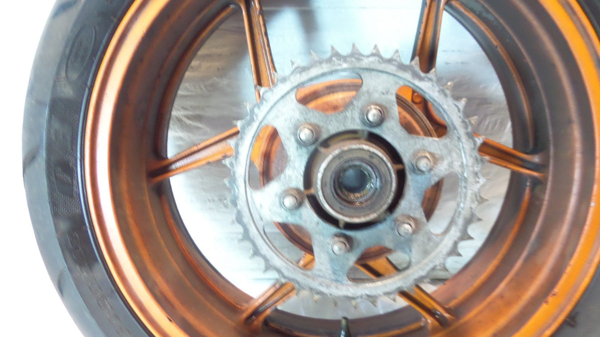 08-10 Kawasaki Ninja Ninja ZX10 ZX10R ZX-10R OEM Straight Rear Back Wheel & Rim - C3 Cycle