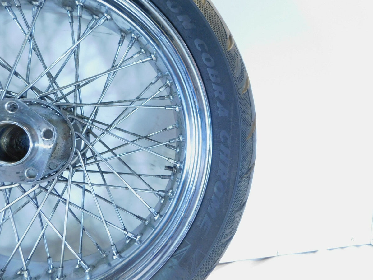 Bent Harley Davidson EVO Softail Sportster Dyna Custom Wide Wheel w/ 200mm Tire - C3 Cycle