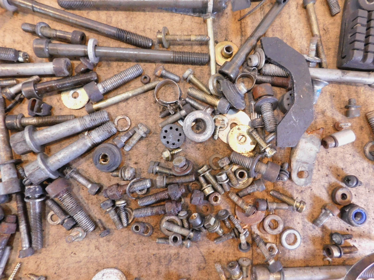 1989 89 BMW K100RS K100 RS Misc Nuts Bolts Brackets Hardware Parts Box Lot - C3 Cycle