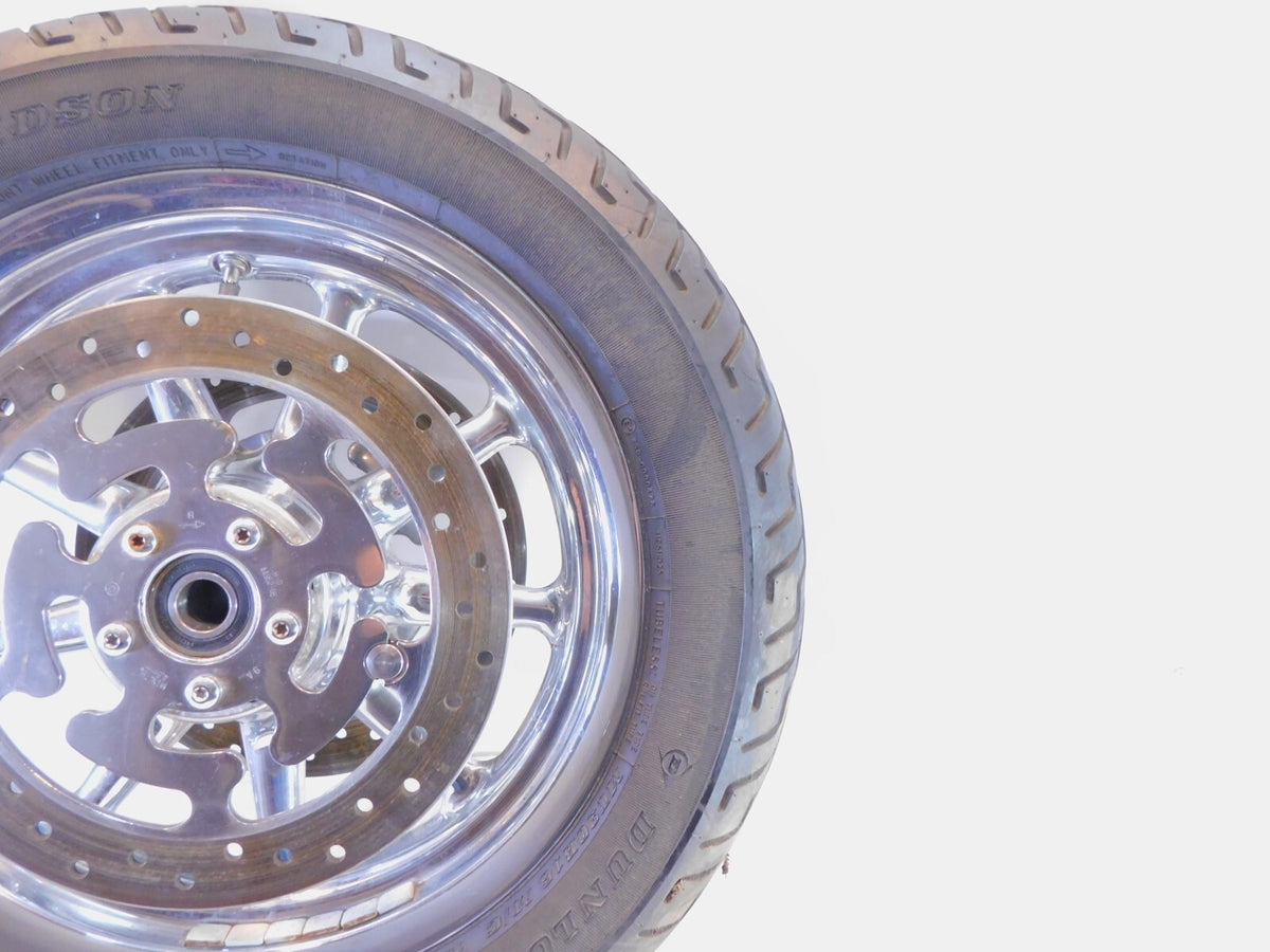 Harley Davidson Road Street & Electra Glide Chrome Cast Front Wheel Rim w/Tire - C3 Cycle