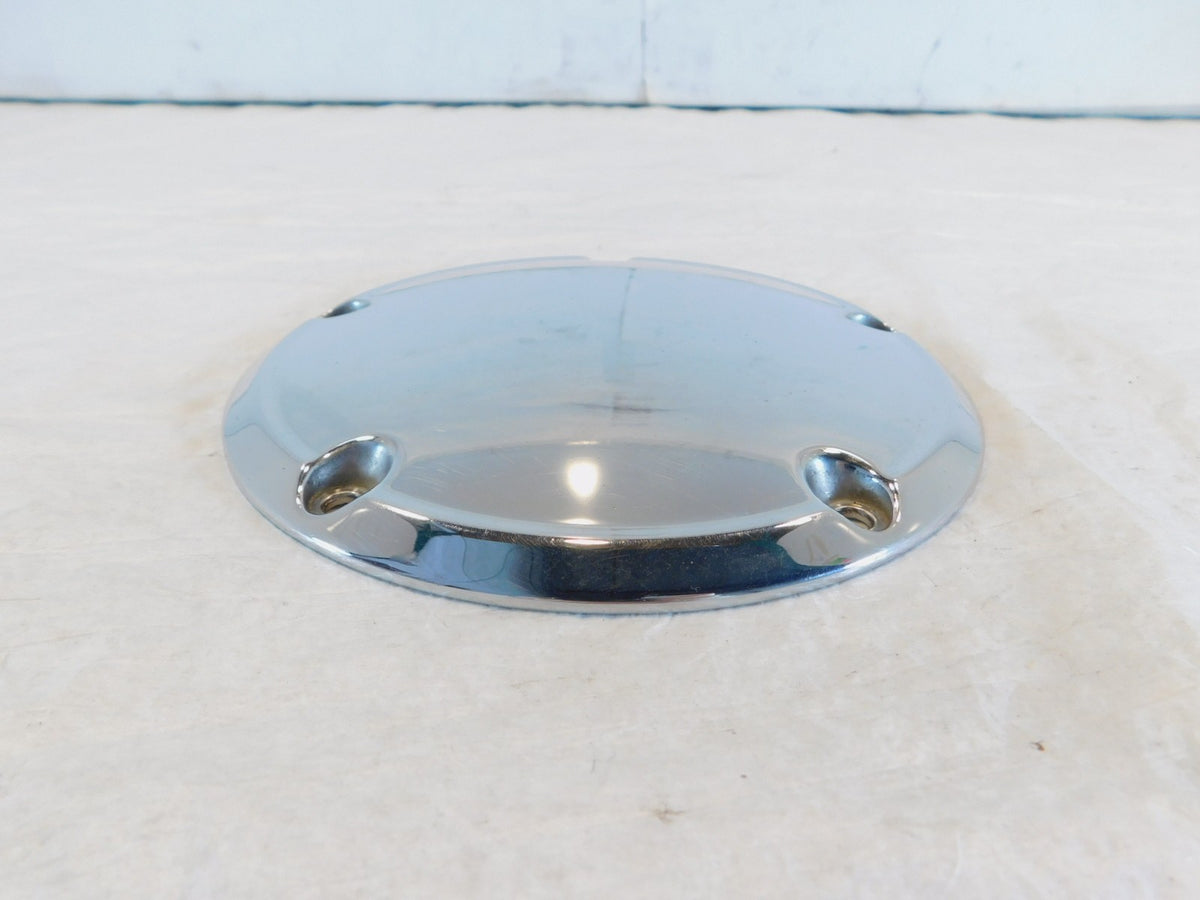 Harley Davidson Twin Cam Dyna & Softail Left Engine Chrome Derby Clutch Cover - C3 Cycle