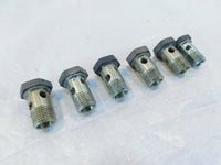 95-97 BMW R1100RT Engine Motor Oil Cooler Thermostat Pipe Hollow Banjo Bolt Lot - C3 Cycle