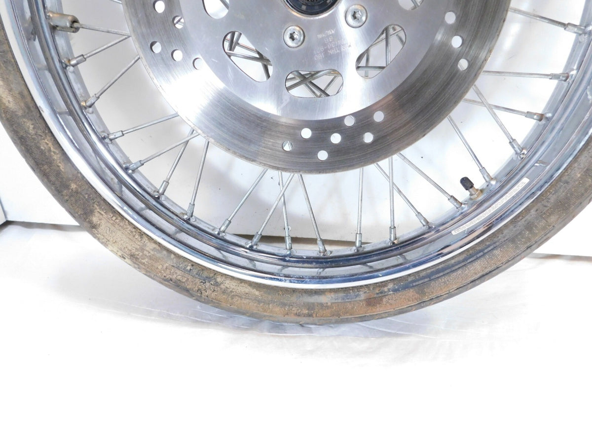 Harley Davidson Softail & Dyna Wide Glide Chrome 21" Front Wheel Rim & Rotor - C3 Cycle