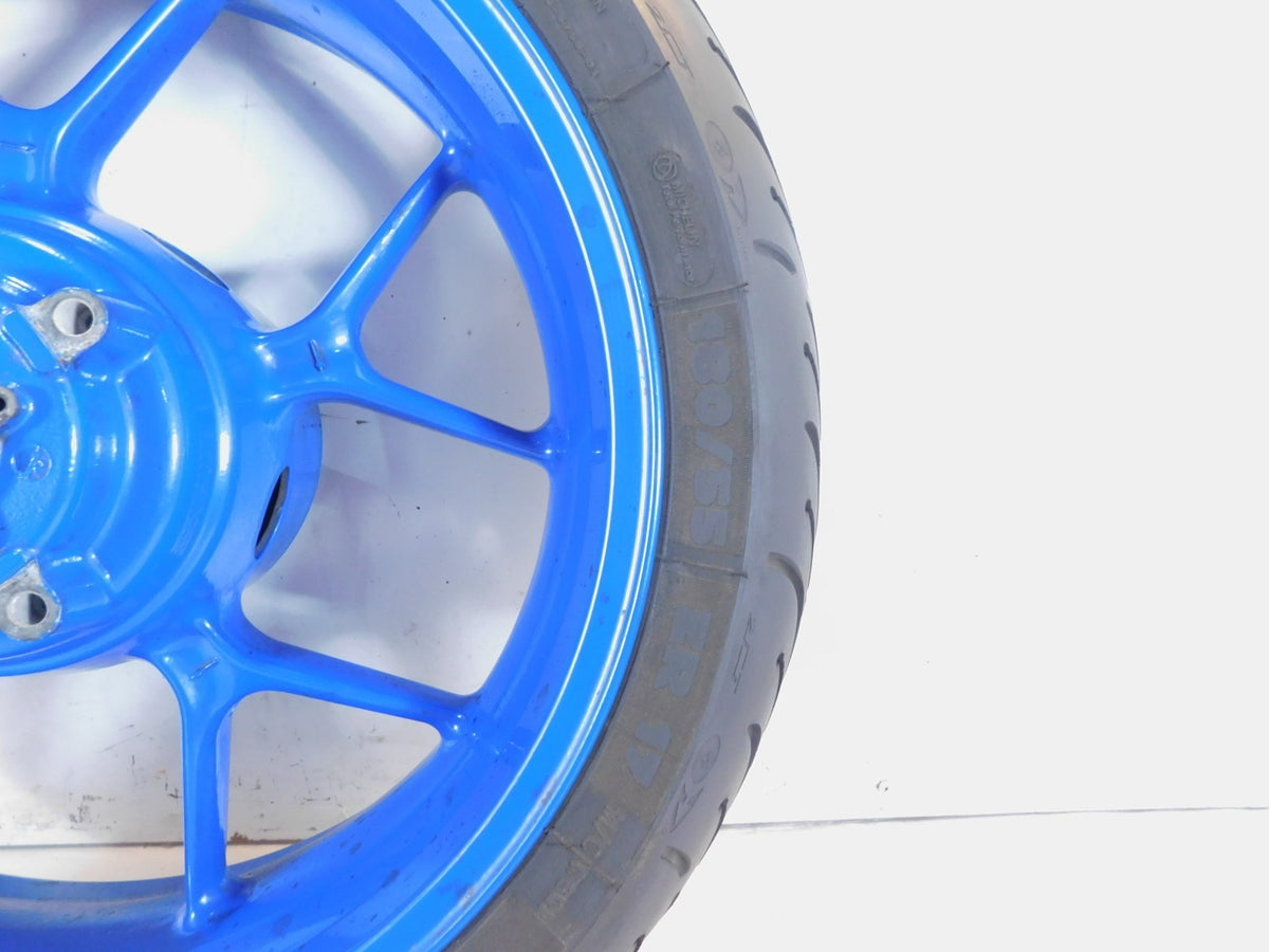 2007 2008 2009 2010 2011 2012 Triumph Tiger 1050 SE Blue Rear Wheel Rim & Tire - C3 Cycle