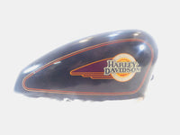 93-94 Harley Davidson Sportster 883 & 1200 Black Logo Fuel Gas Tank - Dented - C3 Cycle