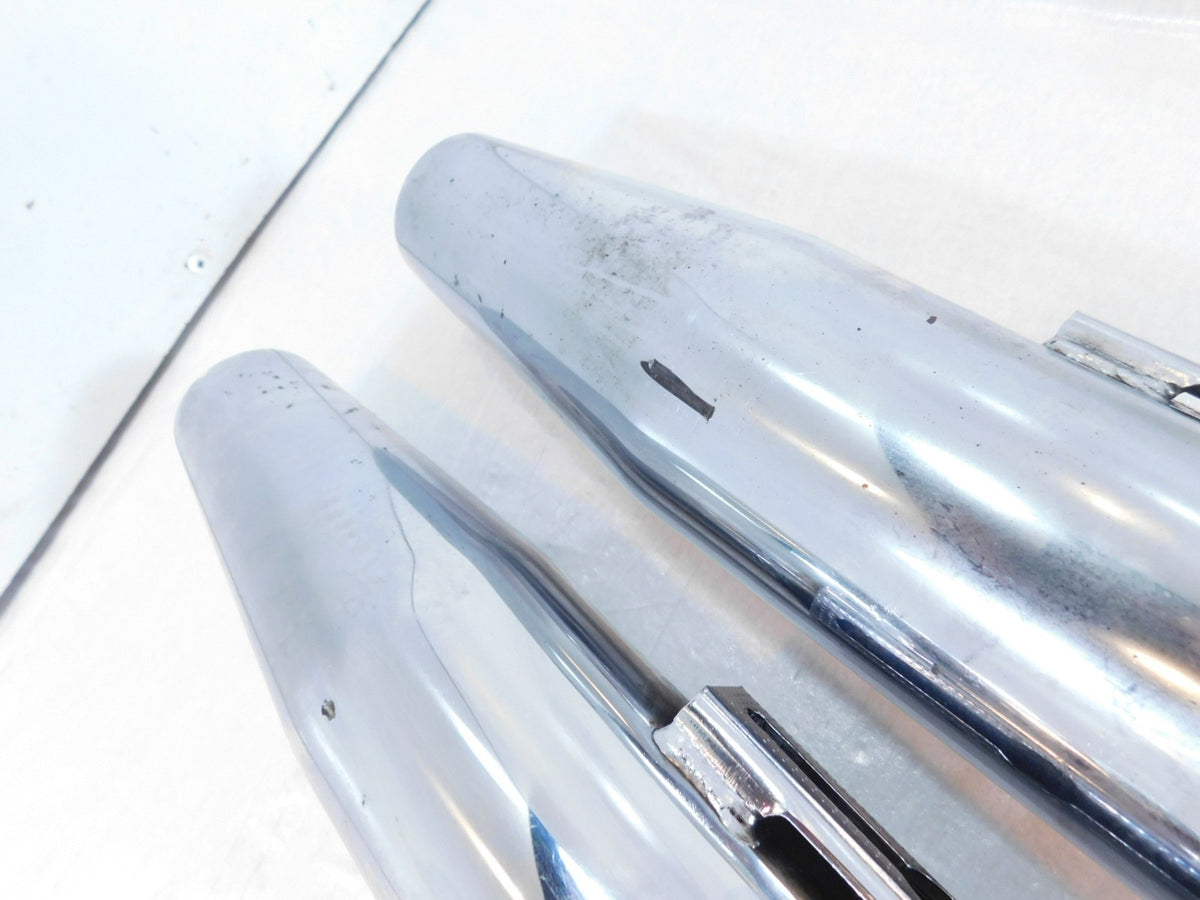 Harley Davidson Dyna Super Glide & Low Rider Chrome Exhaust Header Pipe Mufflers - C3 Cycle