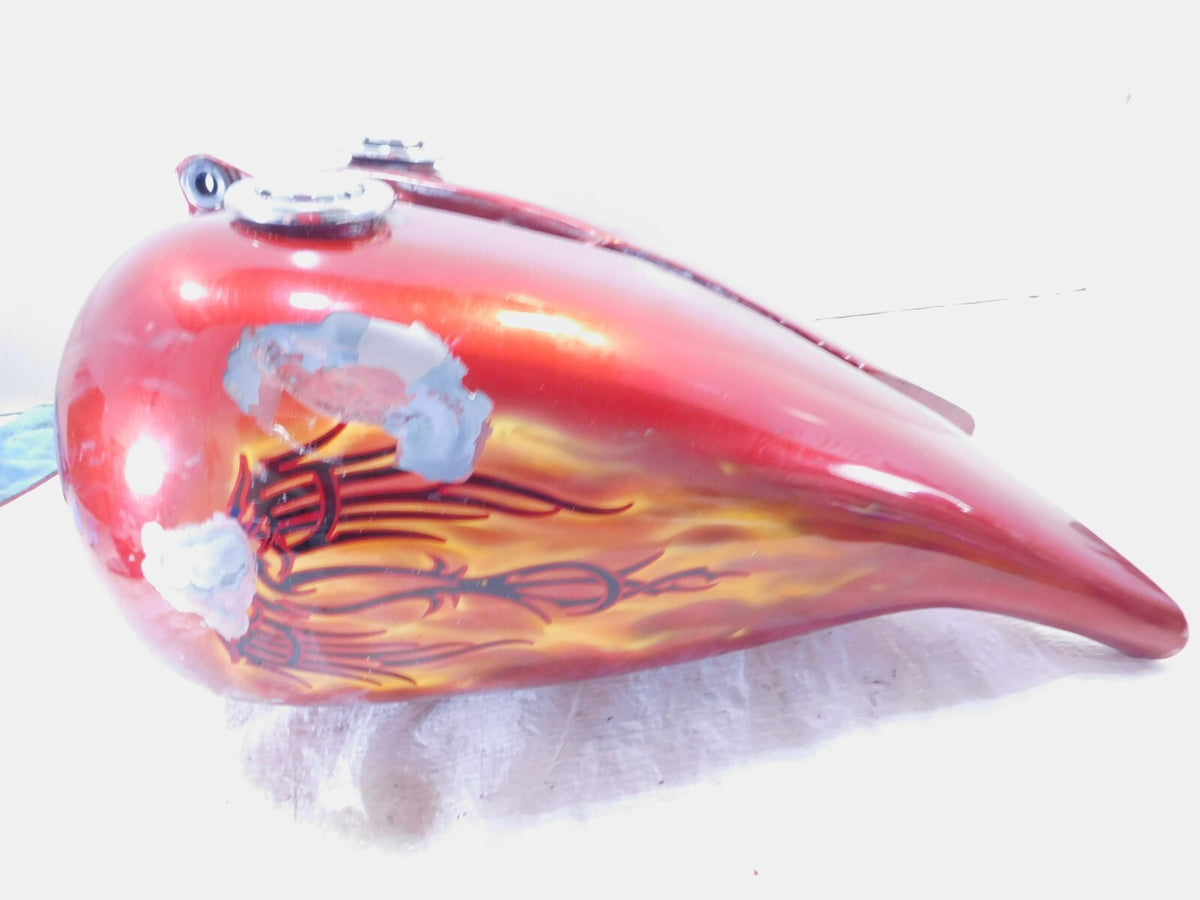 85-90 Harley Davidson Softail FXSTC Custom Left Right Red Fuel Gas Petrol Tanks