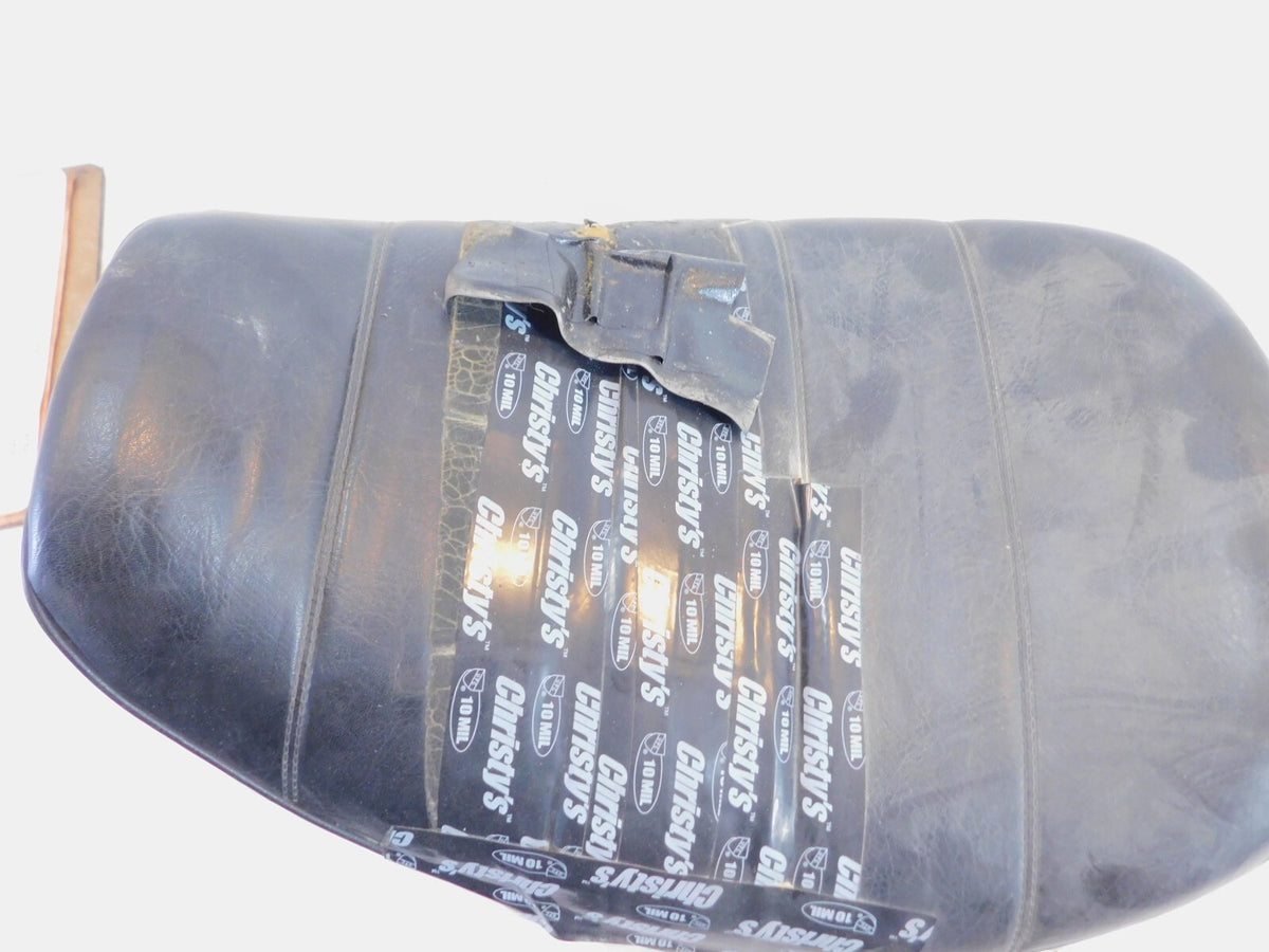 1986-2001 Suzuki Savage 650 LS650 Black Front Main Rider Seat Saddle Pad - tears - C3 Cycle