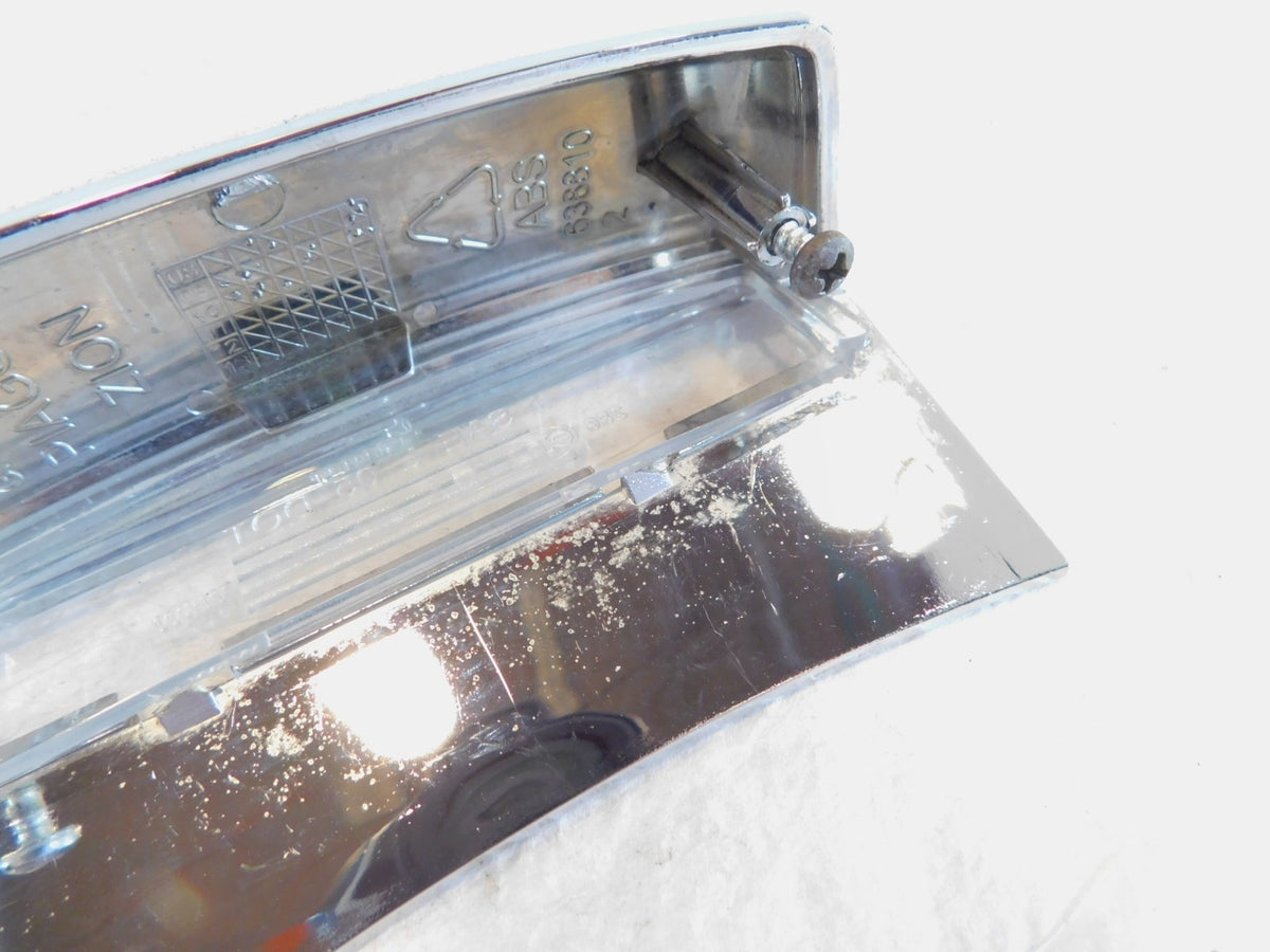 Piaggio Vespa LX LXV 50 125 150 Chrome Rear License Plate Light Cover w/ Lens - C3 Cycle