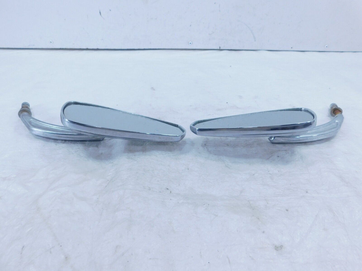 Pair Harley Dyna Sportster Softail FXR Sportster Front Chrome Rear View Mirrors - C3 Cycle