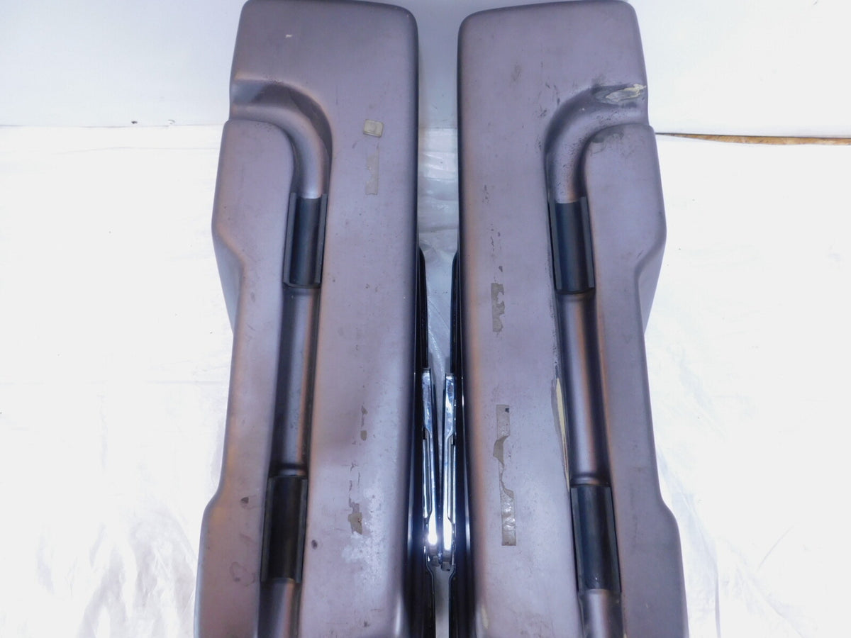 Harley Davidson Electra Glide Gray/Black Right & Left Saddlebags with Speakers - C3 Cycle