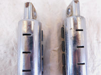 Pair Harley Touring Dyna Sportster & Softail Chrome & Rubber Footpeg Footrests - C3 Cycle