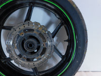2008 2009 2010 Kawasaki Ninja 250R EX250 Black/Green Rear Wheel Rim 17x3.5 -Bent