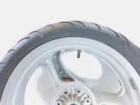 2002 MZ Skorpion Tour MZ660 660cc Cast Silver Rear Wheel Rim 17"x4" -Bent - C3 Cycle