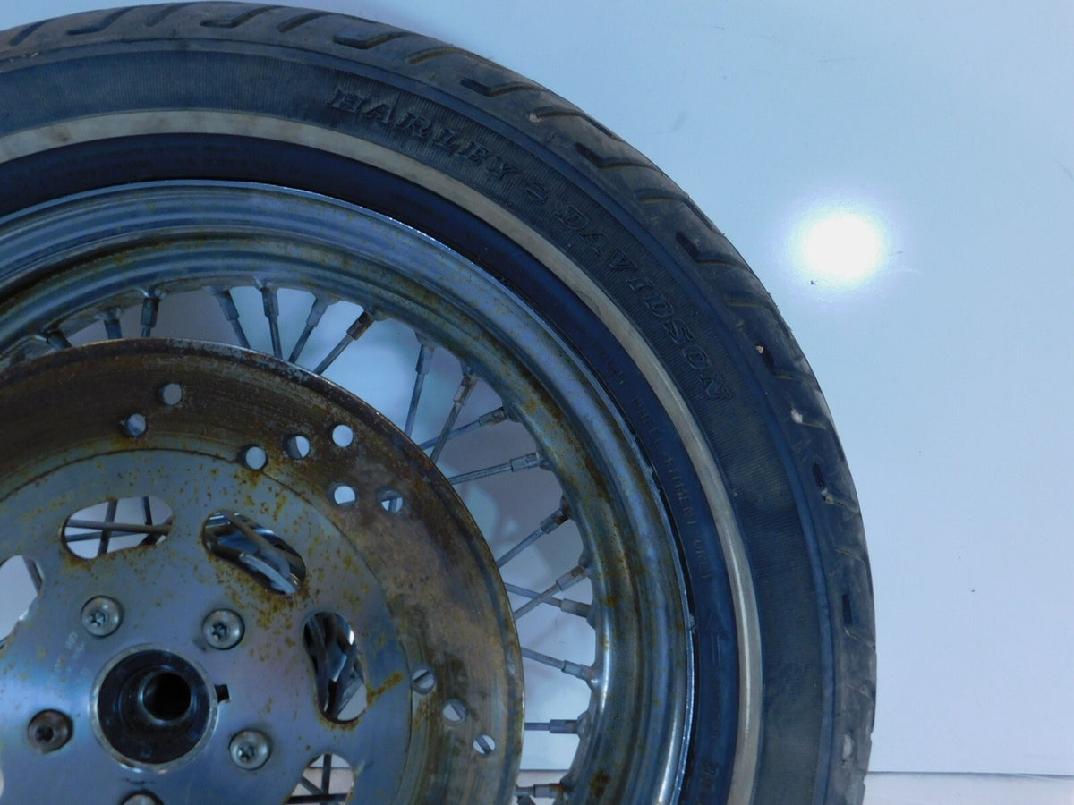 Harley Davidson EVO Touring Electra Glide Chrome Laced Front Wheel Rim & Tire - C3 Cycle