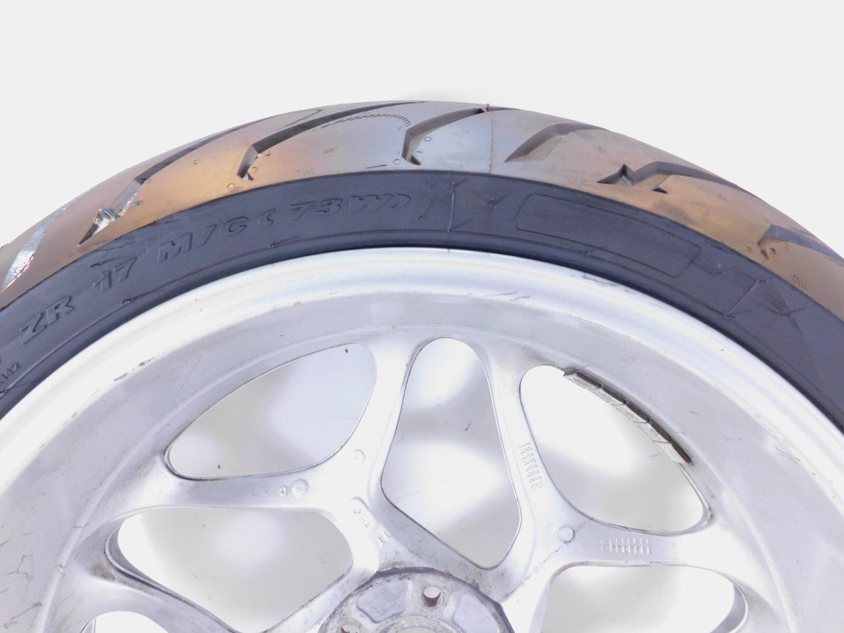2006-2013 BMW F800ST Silver Cast Rear Wheel Rim & Tire - 17x5.5" - 36317684724 - C3 Cycle