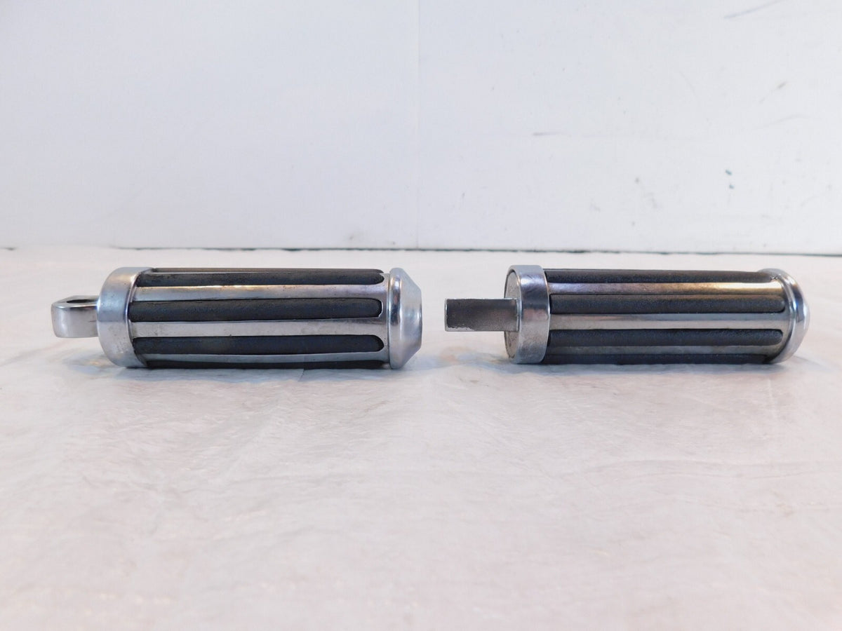 Pair Harley Touring FXR Dyna Sportster & Softail Black ISO Peg Footpeg Footrests - C3 Cycle