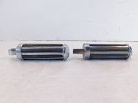 Pair Harley Touring FXR Dyna Sportster & Softail Black ISO Peg Footpeg Footrests - C3 Cycle