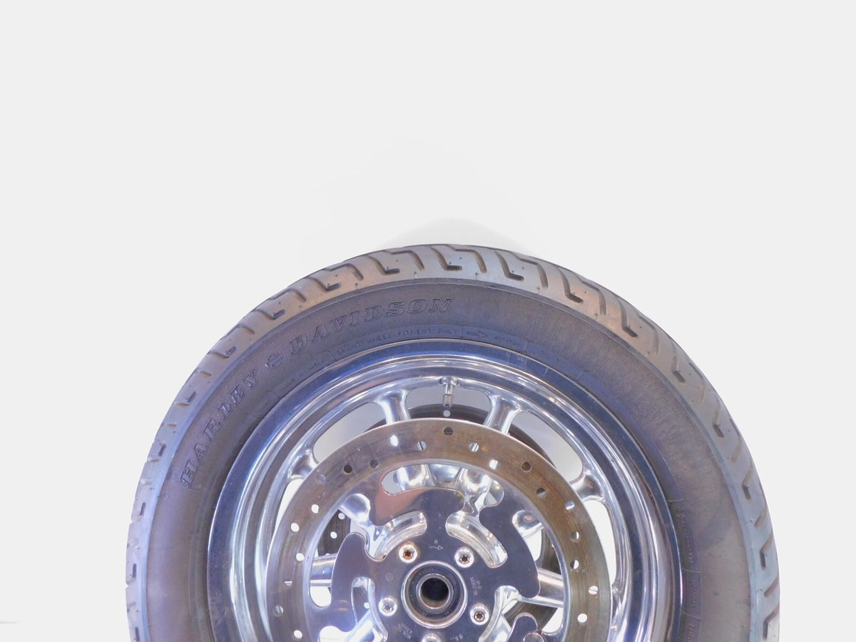 Harley Davidson Road Street & Electra Glide Chrome Cast Front Wheel Rim w/Tire - C3 Cycle