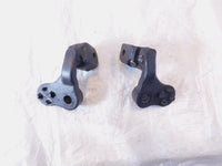 1983 83 Honda GL650 Silverwing 650 Front Driver Black Footpeg Peg Mount Brackets - C3 Cycle
