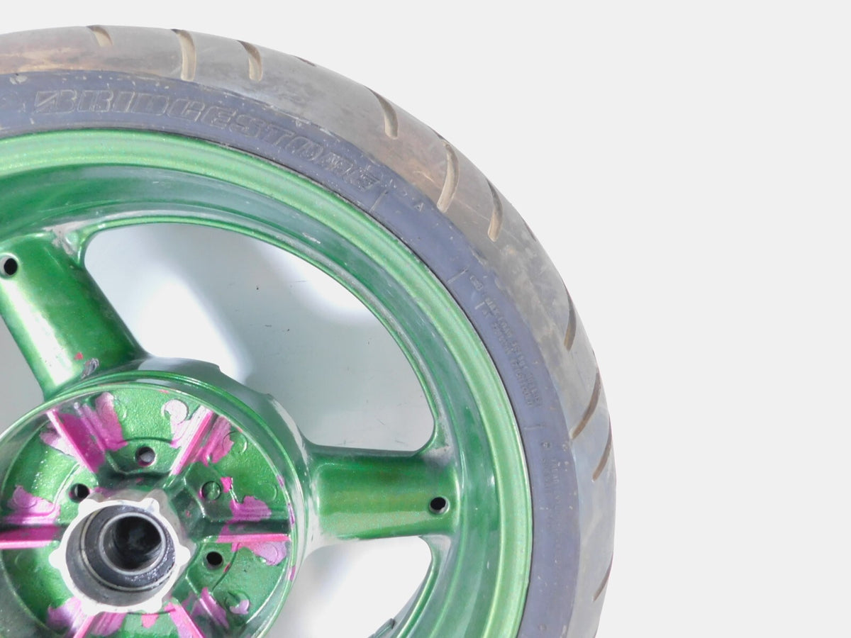 1999-2007 Suzuki GSX1300R Hayabusa Busa Green Rear Wheel Rim w/ Tire - C3 Cycle