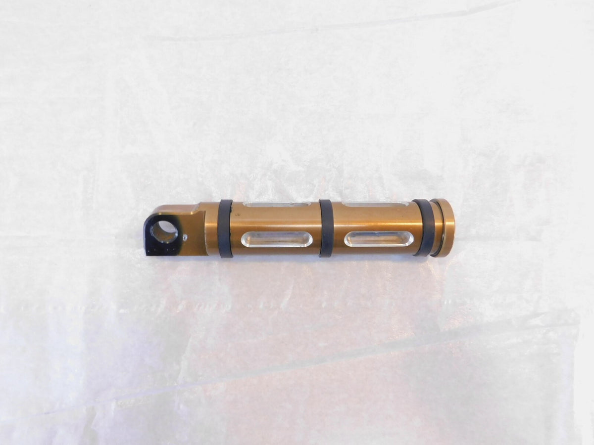 Single Harley Touring FXR Dyna Sportster & Softail Black Billet Footpeg Footrest - C3 Cycle