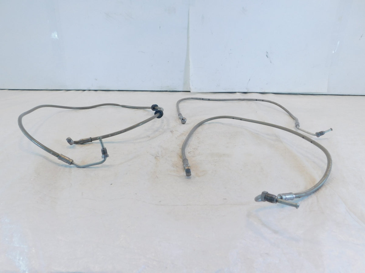 2019-2022 Can-Am Ryker 600 900 Rally ABS Silver Front Brake Hose Pipe Lines Lot - C3 Cycle