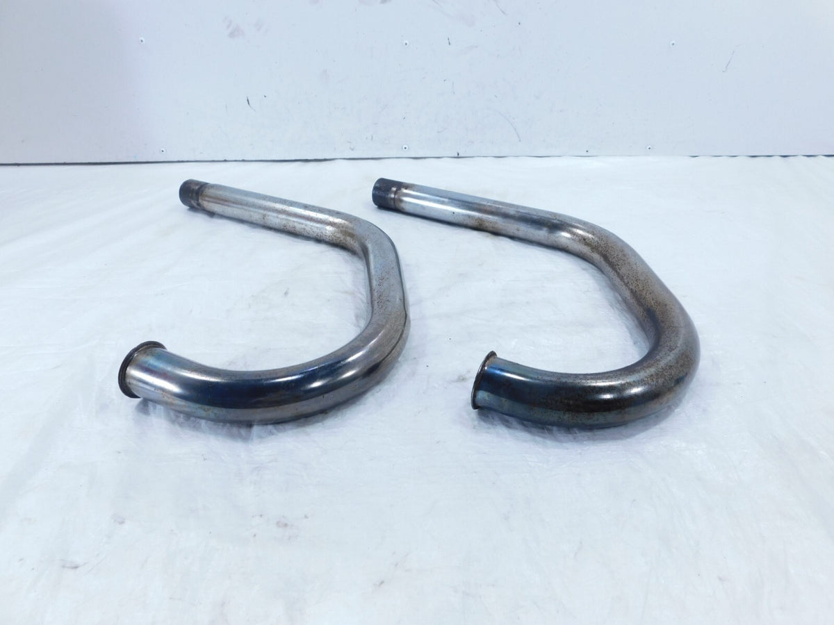 1976 76 Moto Guzzi Convert I V1000 Left/Right Front Exhaust Header Muffler Pipes - C3 Cycle