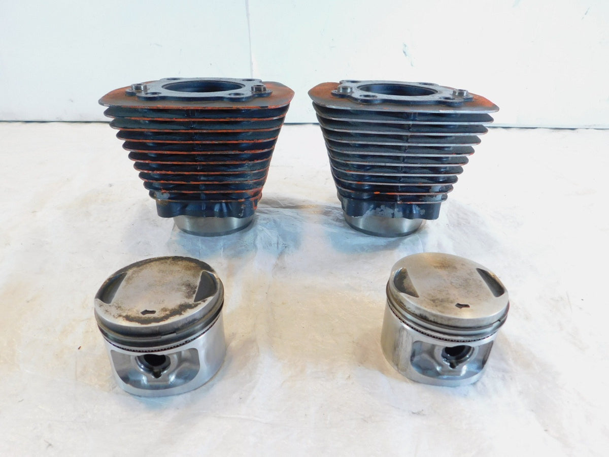 Pair Harley Davidson Sportster 883 Black Engine Cylinder Barrel Jugs w/ Pistons - C3 Cycle