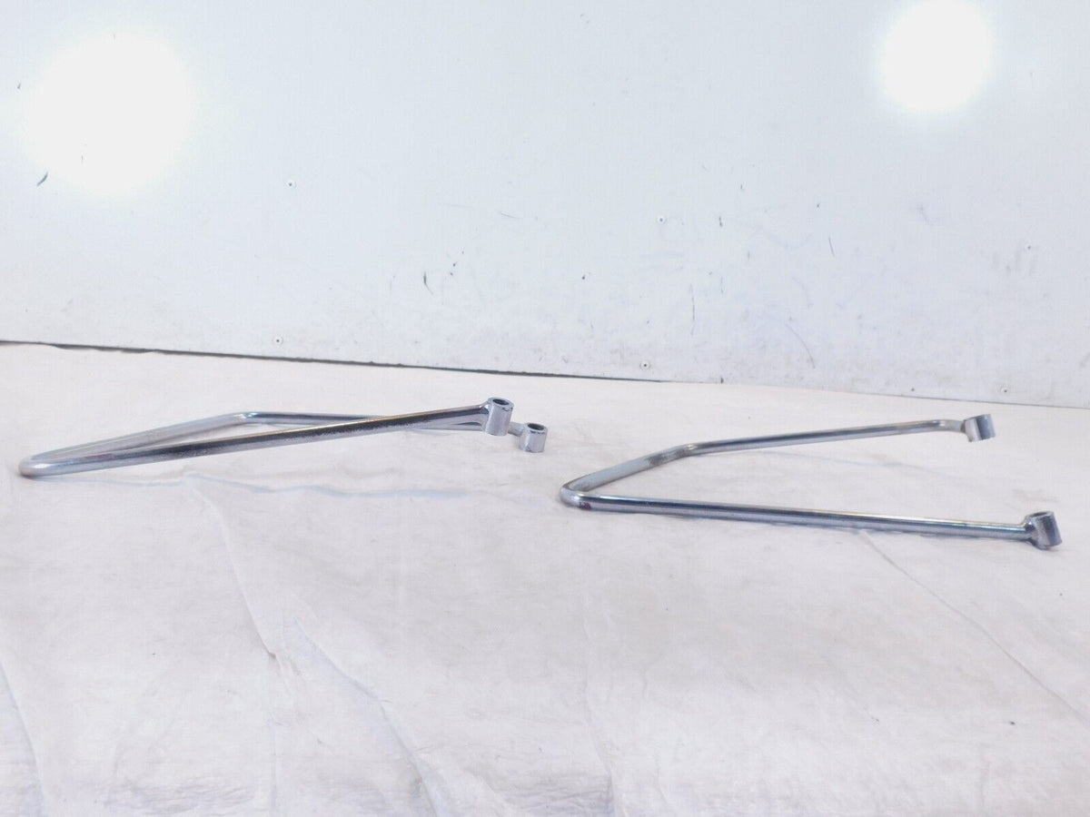 1986-1990 Harley Davidson Sportster 883 1200 Chrome Saddlebag Guard Rail Bars - C3 Cycle