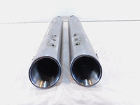 Pair Harley Davidson Road King Electra Glide Chrome Bub Slip On Exhaust Mufflers - C3 Cycle