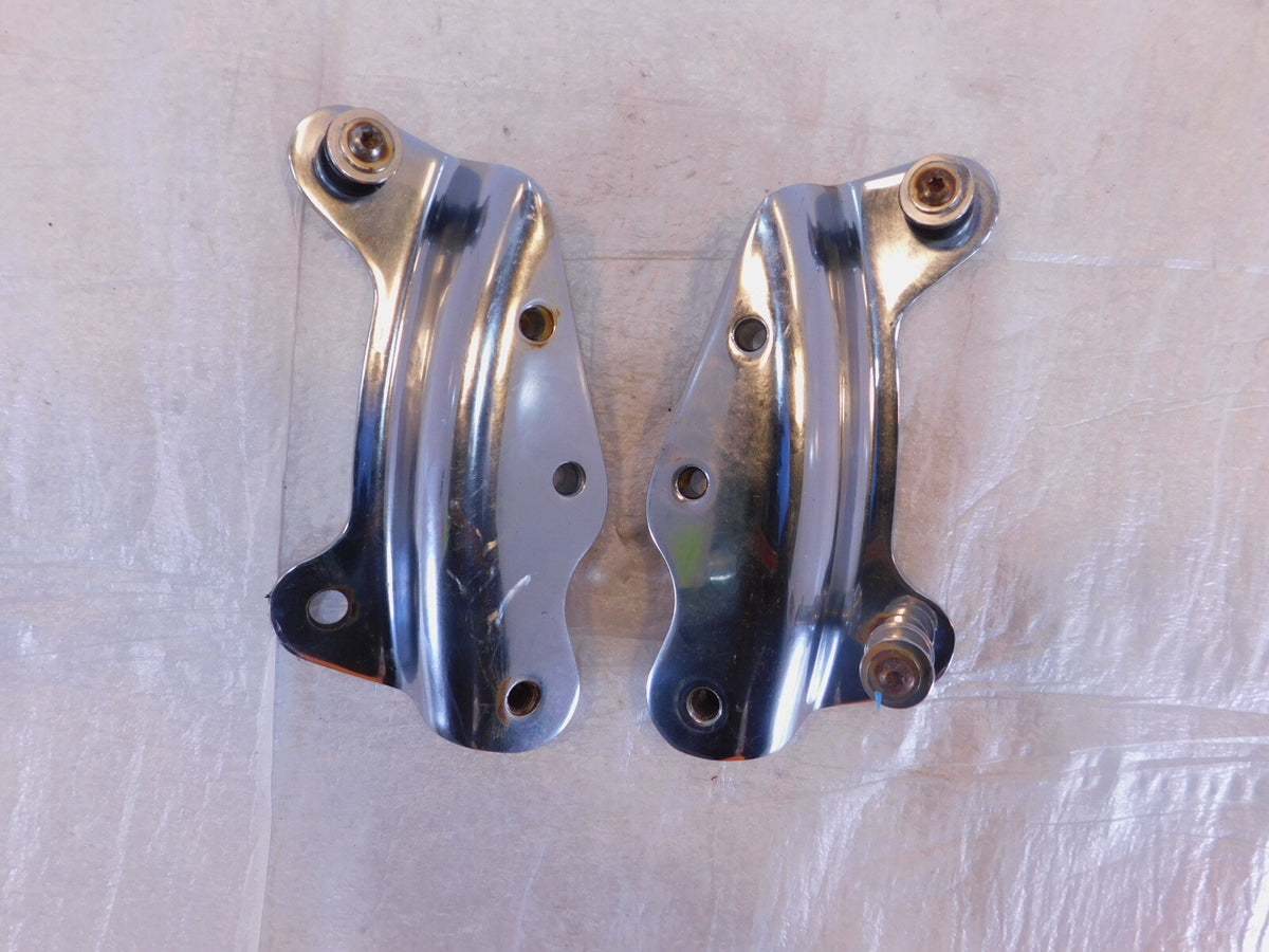 Harley Davidson Road King & Street Glide Chrome Detachable Sissybar Mount Plates - C3 Cycle