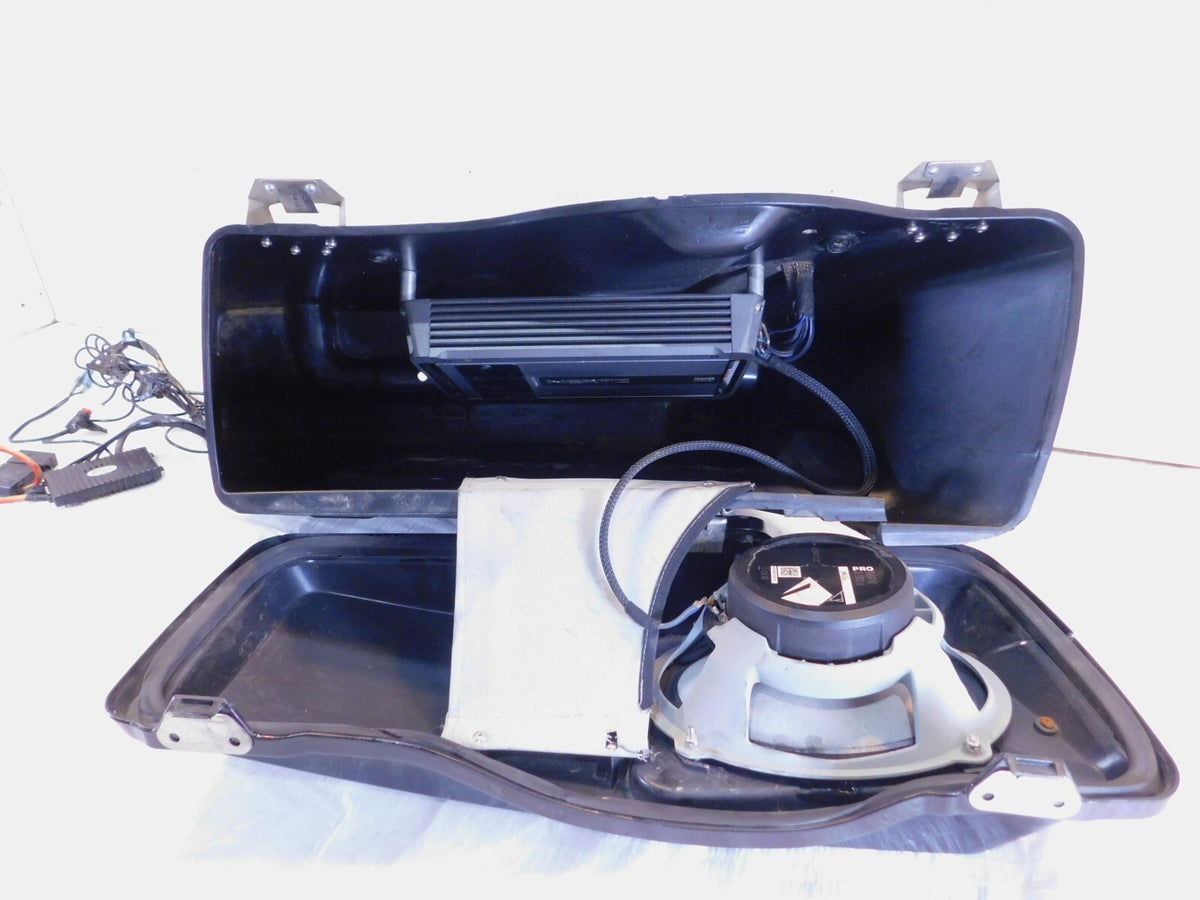 1999 Harley Davidson Touring Road Glide FLTR Black Speaker Luggage Saddlebag Bag - C3 Cycle