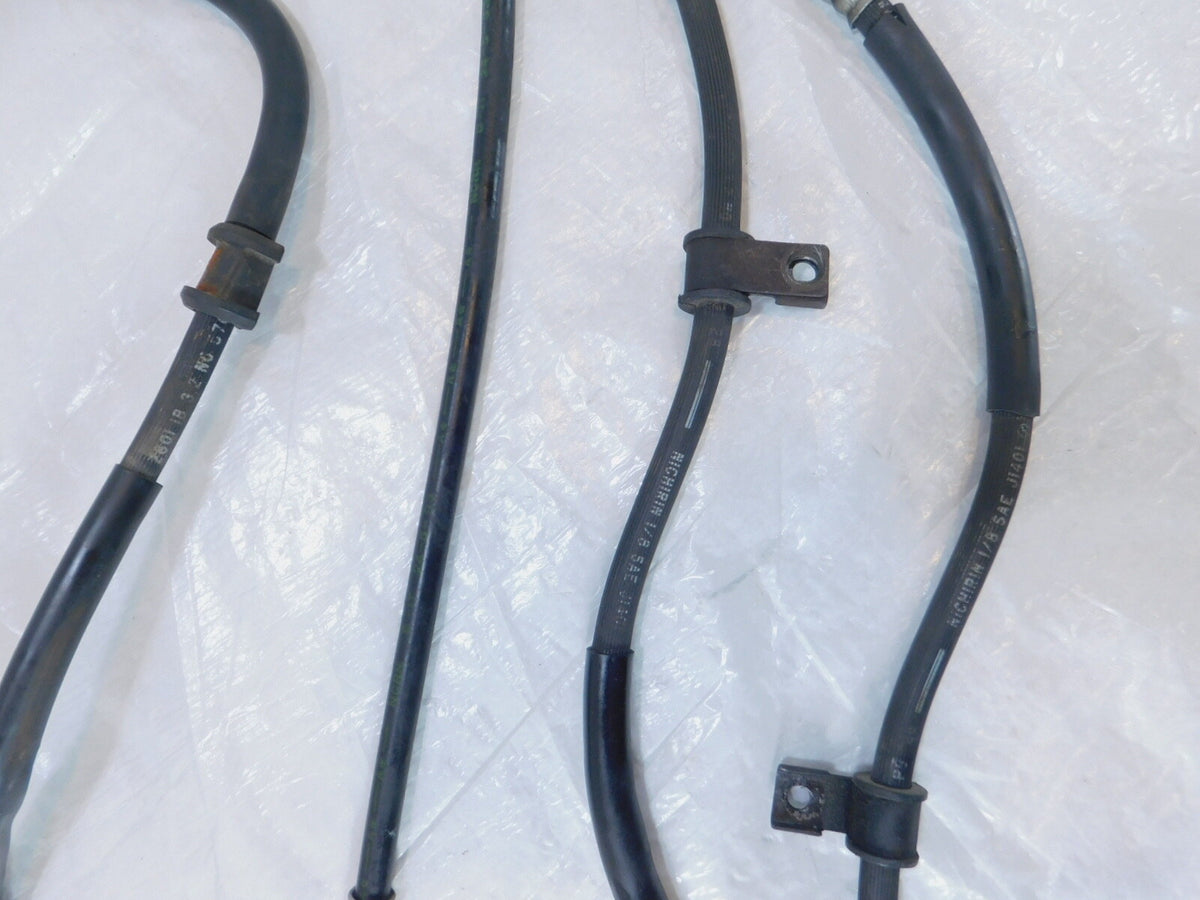 Suzuki RF600 Black Front & Rear Brake Master Cylinder to Caliper Hose Line Pipes - C3 Cycle