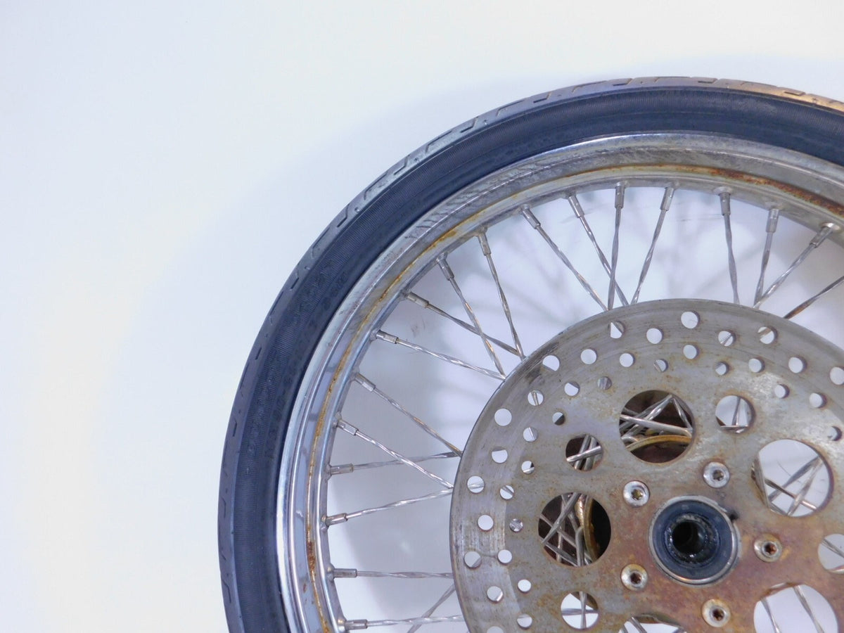 Harley Davidson Softail & Dyna Wide Glide Chrome 21" Front Wheel Rim & Rotor - C3 Cycle