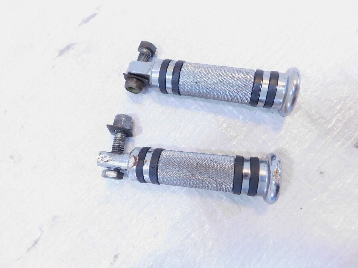 Harley Touring FXR Dyna Sportster & Softail Chrome & Band Footpegs Footrests - C3 Cycle