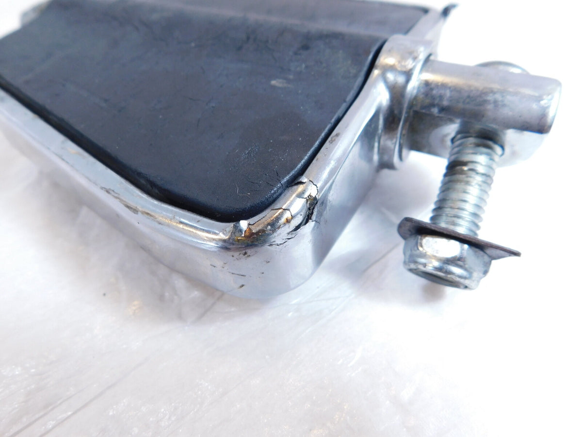 Harley FXR Dyna Sportster & Softail Chrome & Rubber Left Footpeg Footboard - C3 Cycle