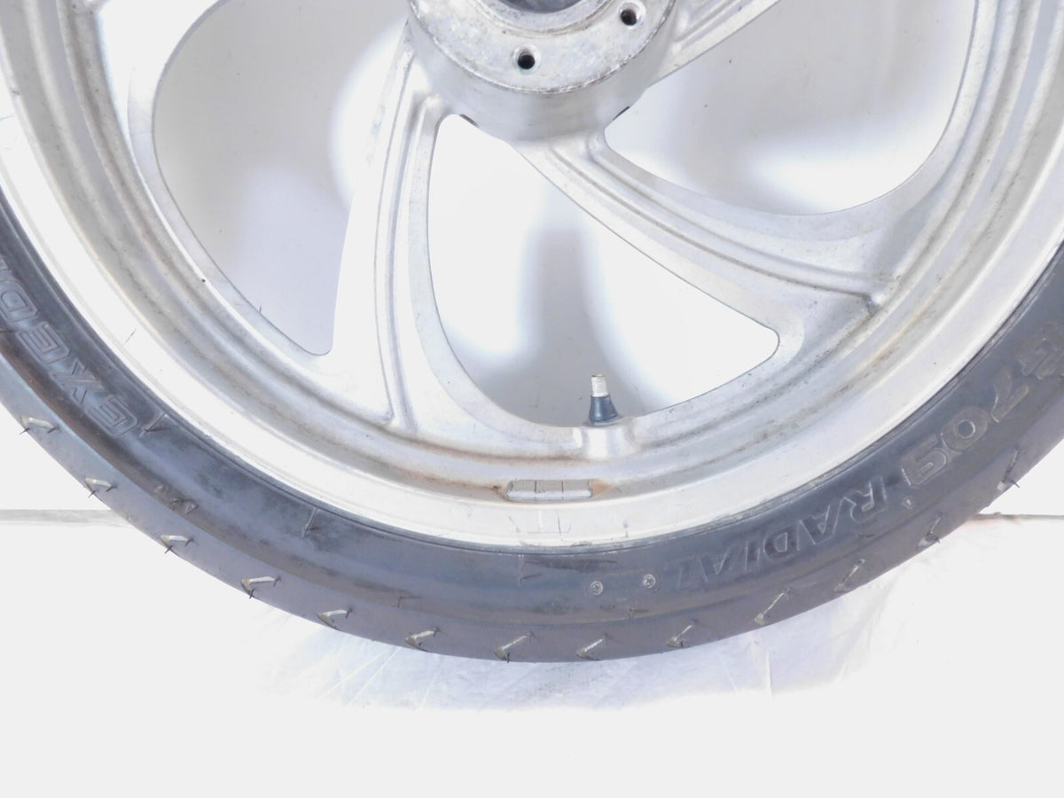 2008-2009 Victory Vision Touring Silver Cast Front Wheel Rim & Tire - Bent - C3 Cycle