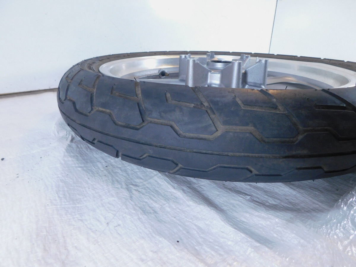 91-03 Honda Nighthawk CB750 Silver Front Wheel Rim & Tire (18"x2.75") -Bent - C3 Cycle