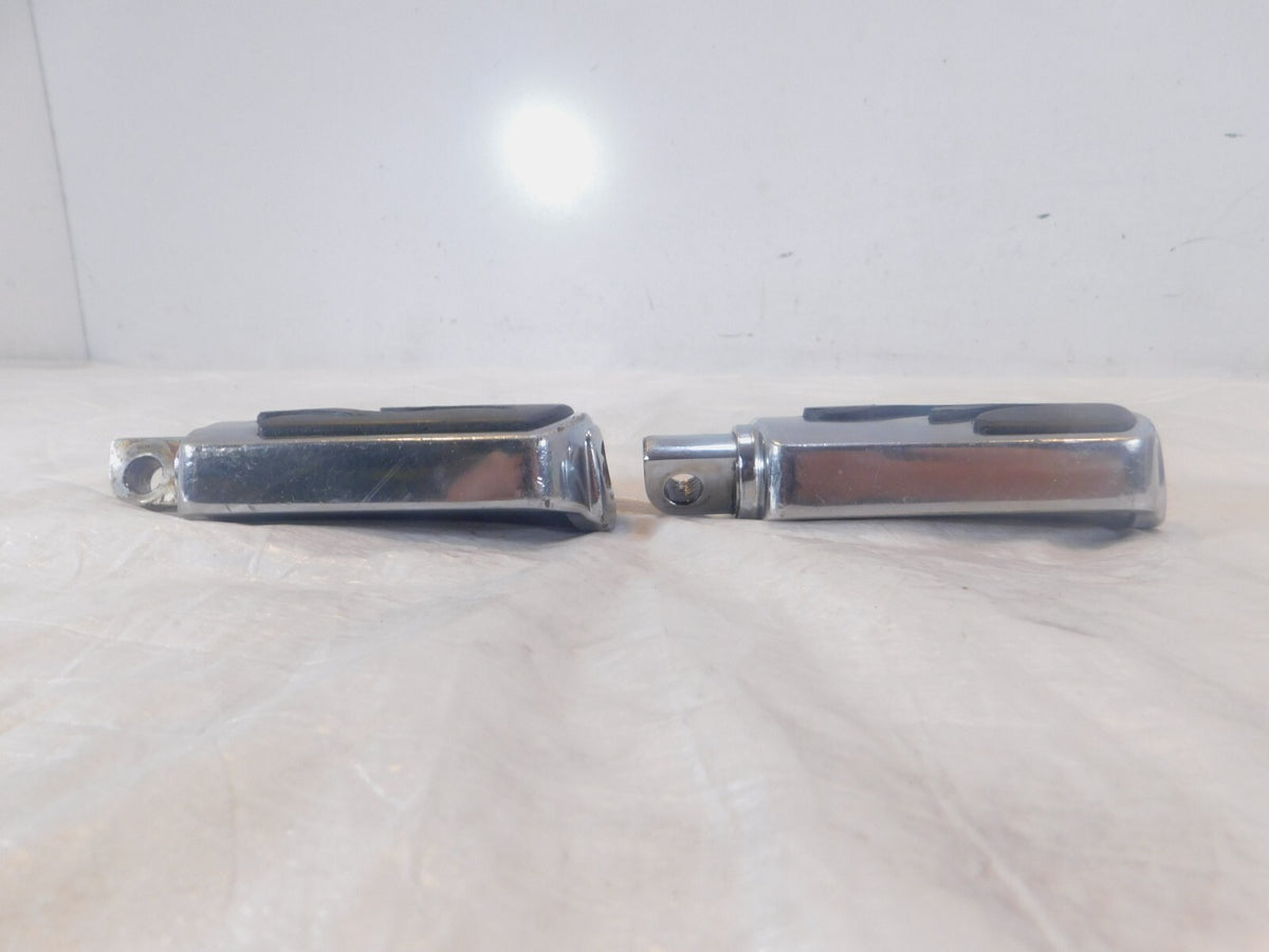 Pair Harley Touring FXR Dyna Sportster & Softail Black ISO Peg Footpeg Footrests - C3 Cycle