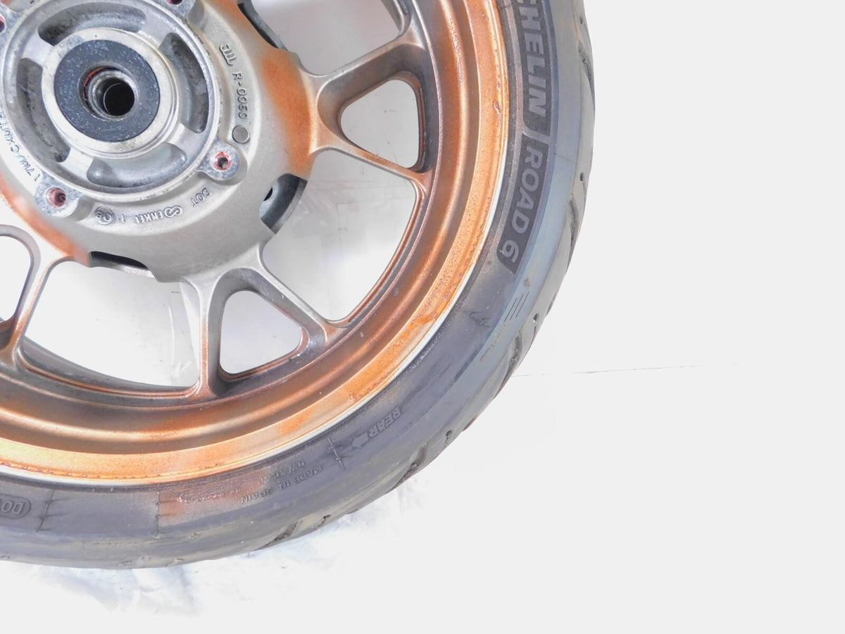 2008 2009 2010 2011 Kawasaki Concours 14 ABS Silver Rear Wheel Rim & Tire - C3 Cycle